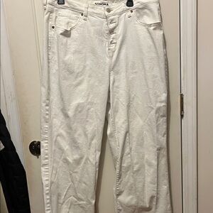 Sonoma Frayed Hem White Jeans